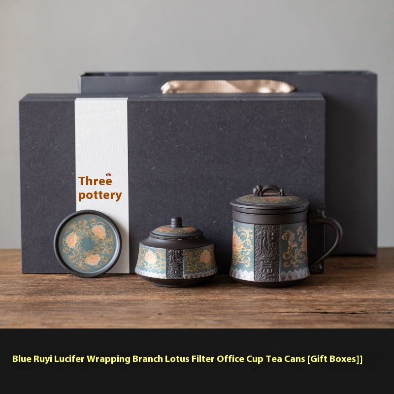 Handmade Yixing Clay Teapot Set - Authentic Purple Clay Chinese Tea Set with 4 Cups, Traditional Gongfu Tea Ceremony Kit