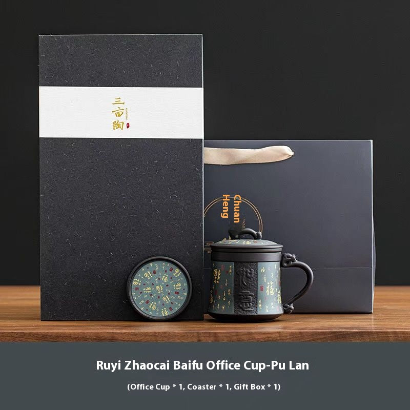 Handmade Yixing Clay Teapot Set - Authentic Purple Clay Chinese Tea Set with 4 Cups, Traditional Gongfu Tea Ceremony Kit