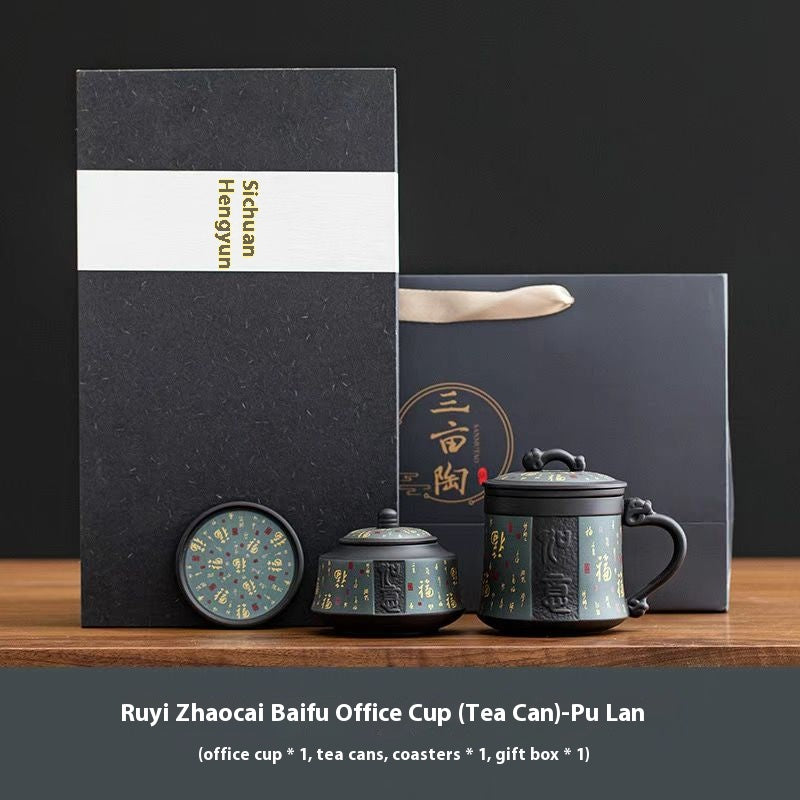 Handmade Yixing Clay Teapot Set - Authentic Purple Clay Chinese Tea Set with 4 Cups, Traditional Gongfu Tea Ceremony Kit